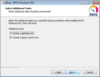 Windows GUI Setup Wizard Additional Tasks Windows GUI Setup Wizard Additional Tasks