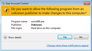 Windows User Account Control Request Windows User Account Control Request