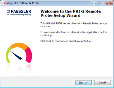 Remote Probe Setup Wizard Welcome Screen Remote Probe Setup Wizard Welcome Screen