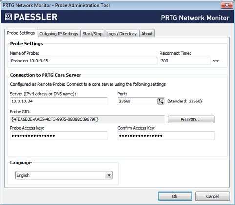Remote Probe Settings in PRTG Probe Administrator Remote Probe Settings in PRTG Probe Administrator