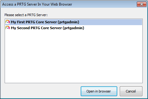 Enterprise Console Server Selection Dialog Enterprise Console Server Selection Dialog