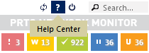 PRTG Main Menu: Help Button PRTG Main Menu: Help Button