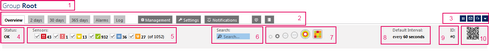 PRTG's Page Header Bar PRTG's Page Header Bar