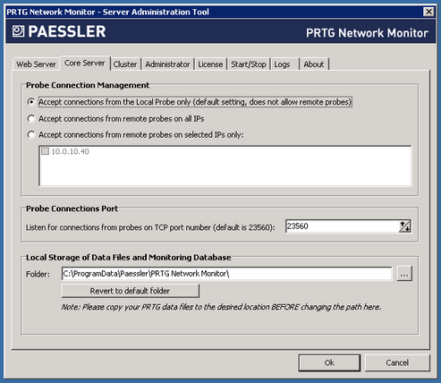 PRTG Server Administrator PRTG Server Administrator