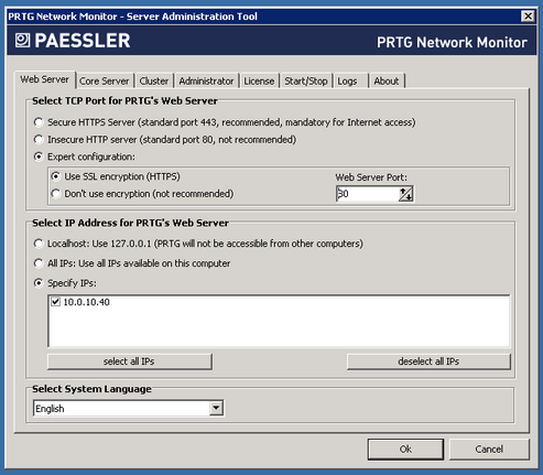 PRTG Server Administrator PRTG Server Administrator