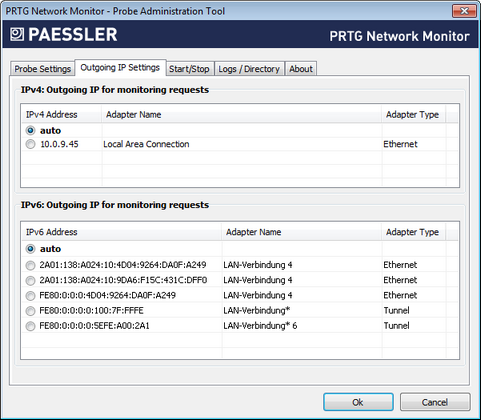 PRTG Probe Administrator Outgoing IP Settings PRTG Probe Administrator Outgoing IP Settings
