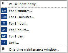 Context Menu Pause Context Menu Pause